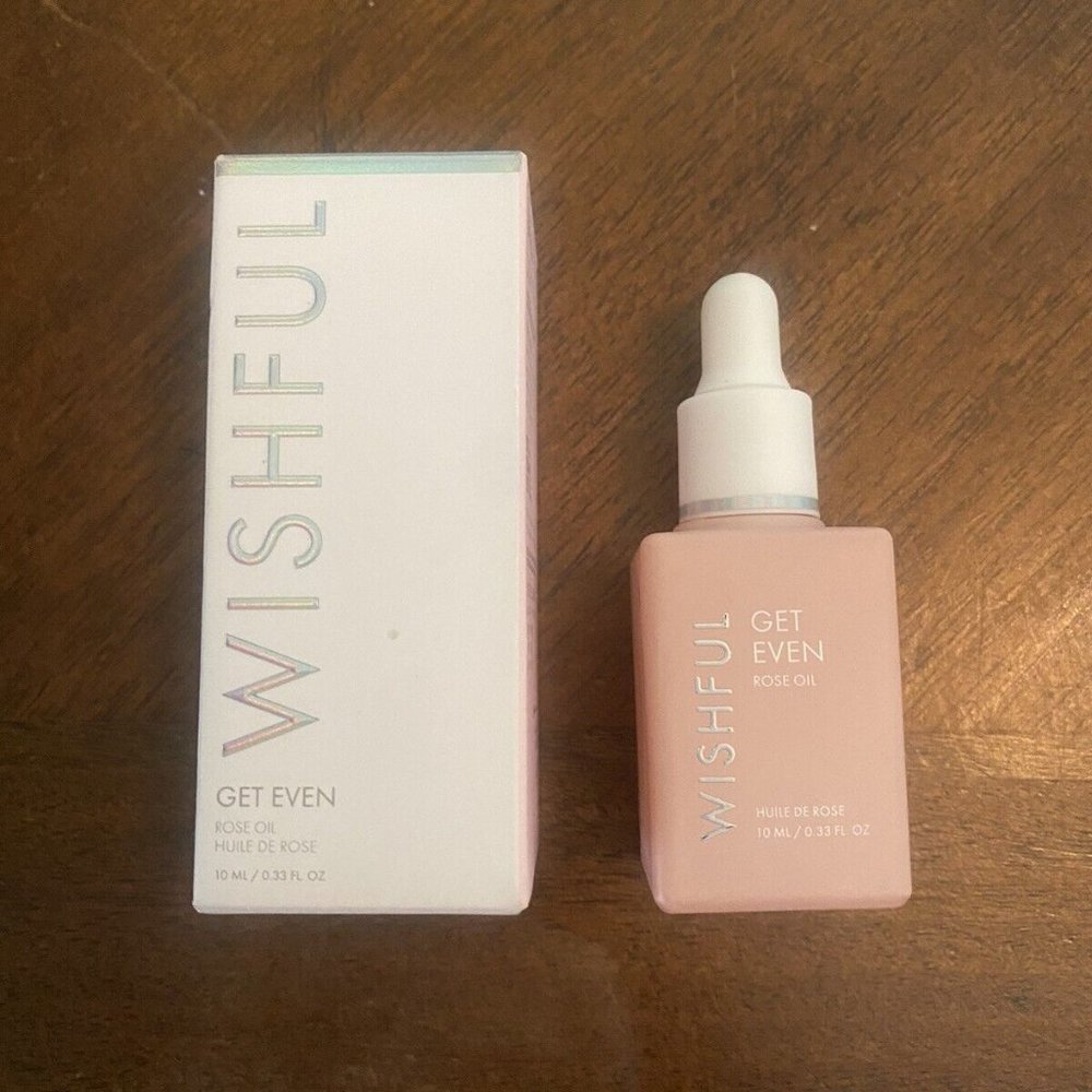 Huda Beauty Wishful Get Even Rose Oil, 10ml, .33FL.OZ.  Travel Size